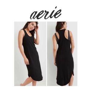 Aerie Ribbed Tank MIDI Dress